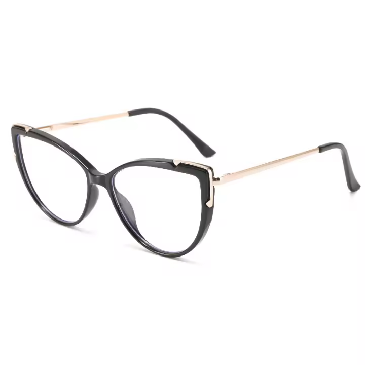 Gafas De Ojo De Gato De Metal Para Mujer Moda TR90 Diseñador Nueva Tendencia Cateye Computadora Gradiente Color Marco Gafas - 1