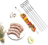 Brochetas de kebab, 20 piezas, brochetas de Maple inoxidable para barbacoa, 38 cm, brochetas reutilizables para shish kabob, herramientas de Parrilla Aptas lavajillas para Barbacoas al Aire Libre, Familia - details 3