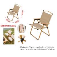 Maxia Market Silla de playa plegable con reposabrazos de Madera y Tela Oxford Cayo ancho de exteriores Resistente y Cómoda para Playa Patio Jardín Camping al Aire Libre, 120 kg, 52x52x77 cm - details 3