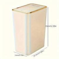 Bandeja De Basura De 10L a Prueba De Olores Con Diseño Moderno De Un Toque Durable De Plástico Para Baño Y Cocina Ahorra Espacio Y Resistente a Fugas - details 2