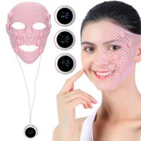 Masajeador De Belleza Eléctrico Antienvejecimiento Máscara Facial SPA 3D Silicona Para Rejuvenecimiento De La Piel Tamaño 29*19cm USB Recargable - details 11