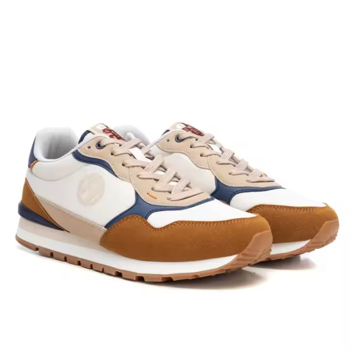 Zapatillas hombre combinadas marrón beige Refresh de estilo casual para el uso a diario - 1