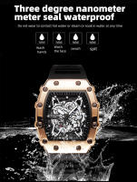 Reloj Deportivo De Cuarzo Para Hombres Con Grande Dial Impermeable Y Manos Luminosas Reloj Cuadrado De Silicona Para Actividades Al Aire Libre - details 5