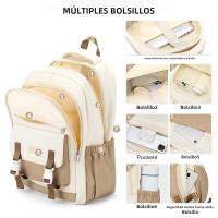 Mochila de alta capacidad para estudiantes, morral escolar para ordenador portátil, de viaje, estética, a la moda, para mujer - details 9