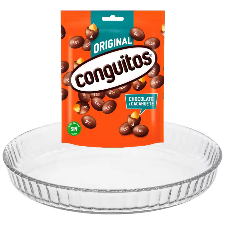 Pack repostería:CONGUITOS NEGROS DOYPACK 220G+Plato De Tarta De Vidrio 27 cm - 1