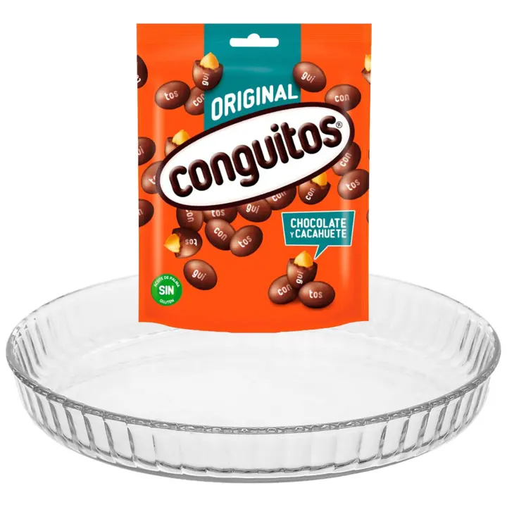 Pack repostería:CONGUITOS NEGROS DOYPACK 220G+Plato De Tarta De Vidrio 27 cm - 1