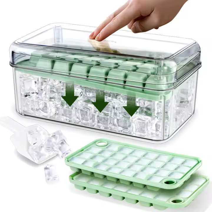 60 mini bandejas para Cubitos de Hielo para gelador, Molde para Cubitos de Hielo, Moldes para hielo, Molde para Cubitos de Hielo para cóceles de whisky, té, Café - 1