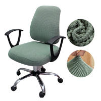 Cubierta De Silla Espesada Sólida Para Escritorio Anti-Polvo Con Asientos Divididos Universal Para Oficina Y Armchairs En Spandex Y Poliéster - details 16