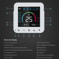 Controlador De Temperatura Y Humedad WiFi Inteligente Para Aire Acondicionado Con Pantalla Táctil LCD Y Control Remoto IR Compatible Con Google Home Alexa - details 13