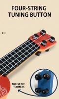 Mini Guitarra De 4 Cuerdas Clásica Ukulele Juguete Instrumento Musical Para Niños Principiantes Simulación De Juego Educativo Pequeña Guitarra - details 11