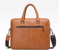Bolso De Negocios Para Hombre De Lujo En Cuero PU Bolso De Mano Para Laptop Y Archivos A4 Estilo Oficina Y Almuerzo - details 14