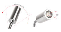 Lámpara De Pared 3W Ajustable En Color Negro Plata Y Blanco Para Lectura Y Trabajo Iluminación No Dimmable Fuente De Alimentación AC 220V 90-260V - details 9
