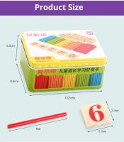 Juego De Juguetes Montessori Para Niños Y Niñas Cuentas De Conteo Con Caja De Hierro Educación Matemática Set De 10 Piezas - details 1