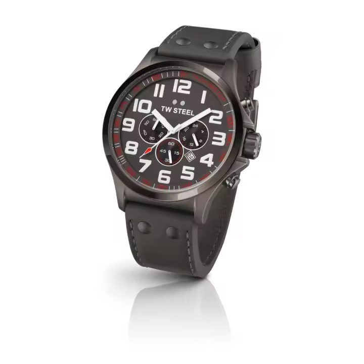 Reloj TW Steel Previous TW423 de 48 Mm con Correa de Piel Italiana Resistente Al Agua - 1
