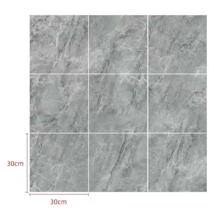 Piedra De Mármol Simulada Adhesiva De Cerámica Para Pavimento Y Pared Resistente Al Agua Y Desgaste No Rompible Para Revestimiento De Paredes Moderno - 1