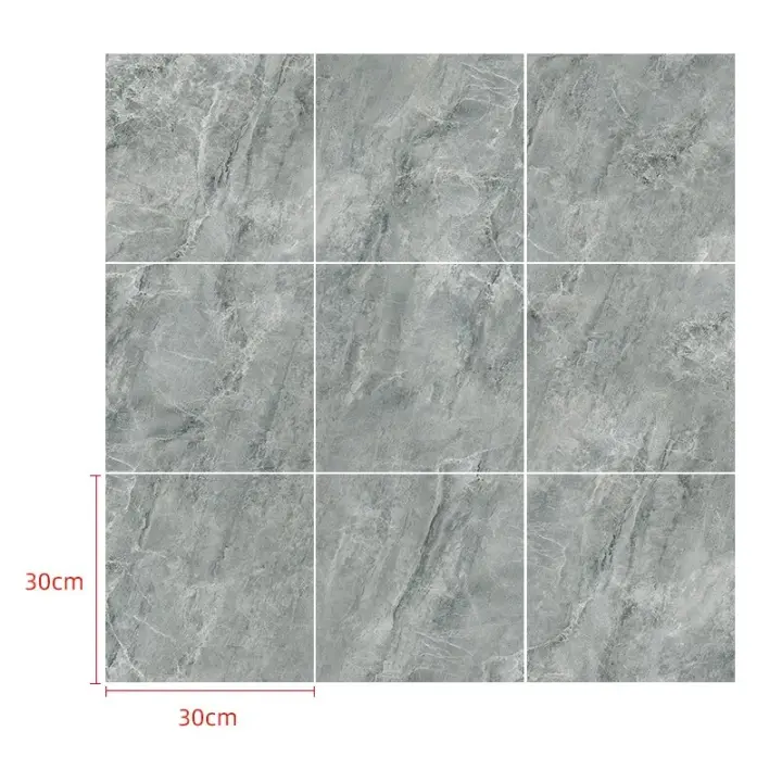 Piedra De Mármol Simulada Adhesiva De Cerámica Para Pavimento Y Pared Resistente Al Agua Y Desgaste No Rompible Para Revestimiento De Paredes Moderno - 1