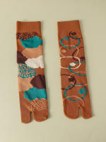 Calcetines De Joven Para Mujer Diseño Divertido Y Coloreado Con Puño Split Algodón Poliéster Spandex Medio Tobillo Estilo Harajuku AB Tabi Calcetines - details 21