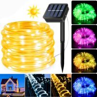 Cadena De Luces LED Solar Para Jardín Decoración Navideña Exterior Guirnalda Fairy Strip 22M/12M/7M Incluye Bombillas Fuente De Energía Solar Protección IP65 - details 0
