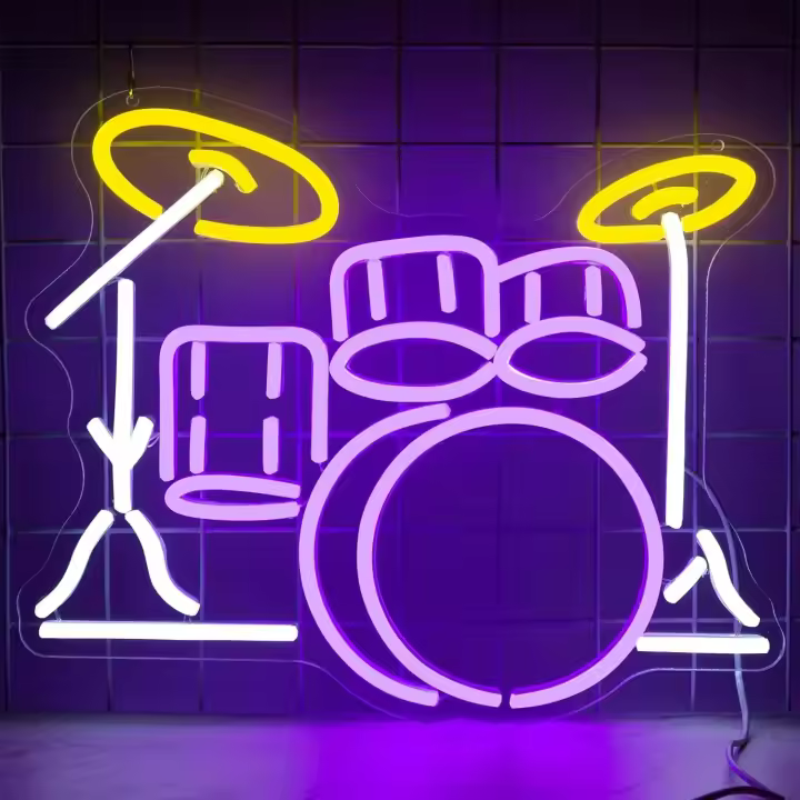 Kit De Batería LED Neón Para Decoración De Pared USB Dimmer Para Dormitorio Barra Studio Man Cave Decoraciones De Música - 1