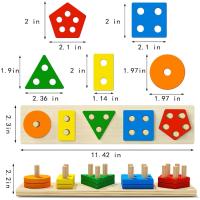 Juguete De Montessori De Madera Para Niños Y Bebés De 1 Año Juguetes De Alineación Y Pila Para Desarrollo Motor Fine Prescolar - details 4
