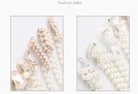 Cinturón decorativo de perlas para mujer - Estilo coreano con strass, ajustable para vestidos y looks dulces - details 2