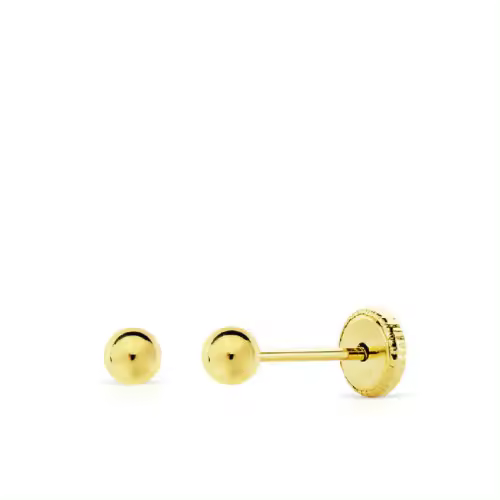 Pendientes Bebé Oro 18 ktes Bolitas Tam 3 mm - 000022591 - 1
