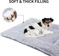 Colchón para perros, colchón para mascotas, manta para perros XZ014 (S(58*40CM), gris felpa corta) - details 3