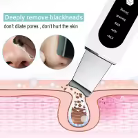 Limpieza Facial Profunda Con Scrubber Ultrasonido Eliminador De Quistes Faciales Ionizador De Poros Acné Limpieza De Piel Rechargeable Battery - details 8