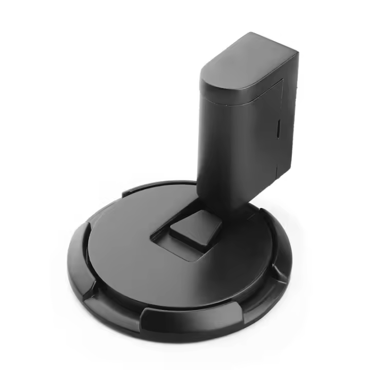 PORCHEDDU Tope de Puerta sin perforar, Tope de Puerta magnético, Tope de Puerta de metal, Tope de Puerta con parachoques de Goma, Tope de Puerta adhesivo para todos los suelos DUROS (Negro) - 1