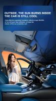 Dcolor 1 unidad de Parasol Coche Delantero con funda plastico, Parasol Plegable Coche Modelo Mejorado con Mango Plegable Ajustable, Paraguas Coche Anti UV Rayos para la mayoría de los Coches, SUV, Camiones, color negro,Max. ancho 140cm x Max. largo 79cm - details 0