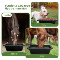 Panza De Alimento Rectangular De 10L Resistente Para Caballos Ganado Doméstico Gatos Cerdos Platos De Alimento Y Agua De Goma De Alta Resistencia Para Animales De Granja - details 3
