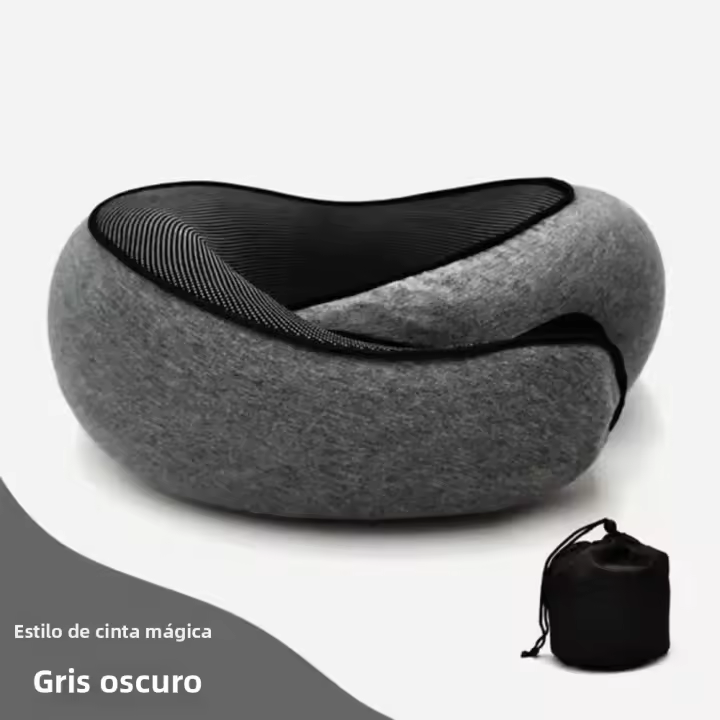 Almohada De Viaje En Forma De Hongo De Espuma De Memoria Soporte De Cuello Ajustable Portátil Suave Para Descanso Del Mediodía Y Sueño - 1