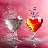 Vaso De Corazones Creativos Para Bebidas Con Pajita Vaso De Mezcla Para Bar Vaso De Jugo De Coctel De Altura Material Vidrio Borosilicato Capacidad 220ml - details 0
