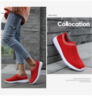 Zapatillas De Correr Para Mujer Ultra Ligeras Y Grandes Con Punta Abierta Moda Deportiva Transpirables Tejidas En Aire Con Suela De Goma Talla Fija - details 2