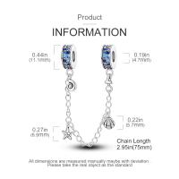 Cadena De Seguridad Platinada De Plata Con Bolas Para Pulsera Original Joyería Hecha a Medida Clip De Estopilla Charm Adecuado Para Joyería - details 44
