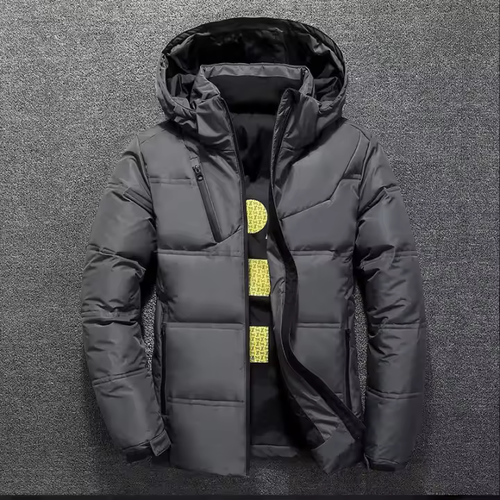 Chaqueta de Algodón para hombre, Juvenil, Short, FINA, de Algodón, Chaqueta informal Gruesa y Cálida con capucha para Clima frío para personas y de Mediana - 1