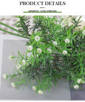 5PCS Grama Artificial De Invierno Blanca Con Corazón De Manzanita Decoración Para Bodas Y Jardines Exteriores Verde Silken - details 1