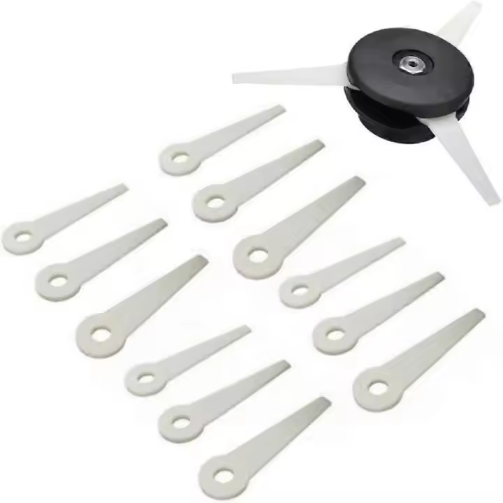 Strimmer Head Brush +12pcs Cutter Blade for STIHL POLYCUT 6-3 FS38 FS40 FS45, 4.1 INCH, Black + White - 1