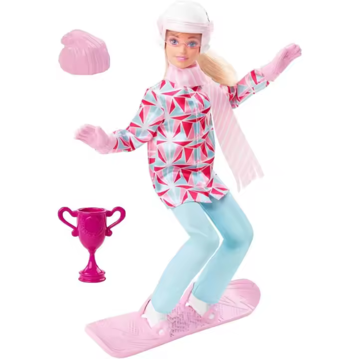 Barbie muñeca articulada tabla snowboard invierno (HCN32) MATTEL - 1