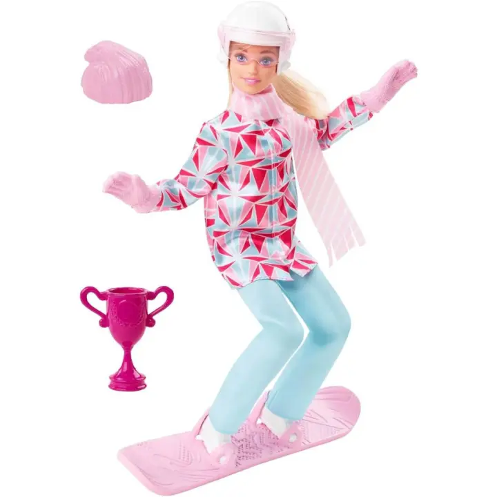 Barbie muñeca articulada tabla snowboard invierno (HCN32) MATTEL - 1