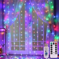 3M LED Cortina Guirnalda De Luces USB Para Ventana Con Control Remoto Decoraciones Navideñas Y De Año Nuevo Para Hogar Y Habitación - details 2