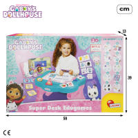 Lisciani Gabby's Dollhouse - Escritorio infantil, incluye 10 juegos educativos, pizarra con rotulador y esponja para dibujar y borrar, mesa para pintar, mesas infantiles, para niños a partir de 3 años, tiene instrucciones - details 7