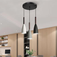 Luz De Pendant LED Para Restaurante Moderna Nórdica Minimalista Creativa Para Arte De Barra De Hierro Instalación Por Cable - details 0