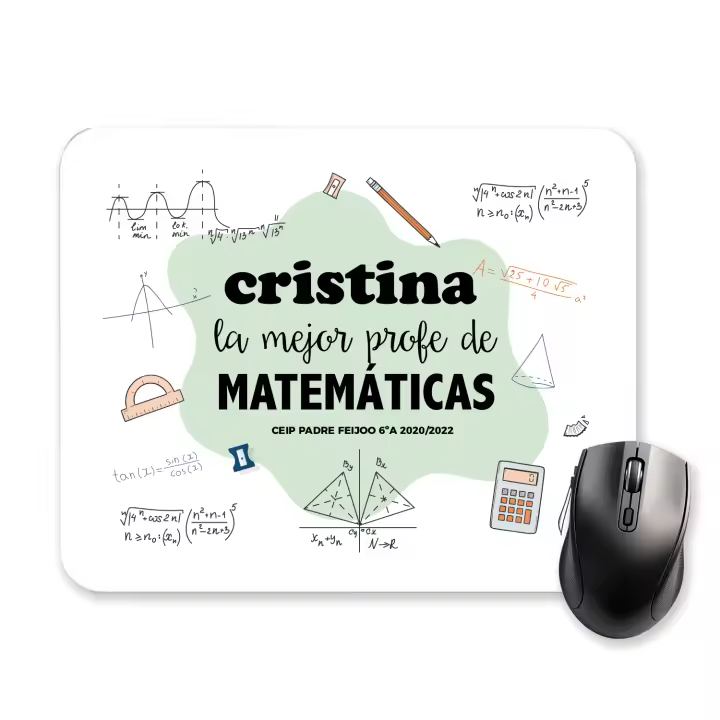 ALFOMBRILLA PERSONALIZADA DE RATÓN 'LA MEJOR PROFE DE MATEMÁTICAS' - 1