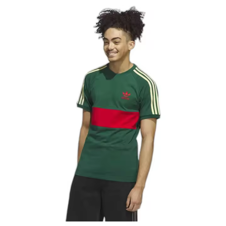 Camiseta de Manga Corta Adidas 3 Stripes Panel para hombre en color verde - 1
