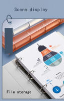 Nueva Carpeta De Anillo A4 Con 4 Agujeros Y Clips De Tipo D Color Azul PP Perforada Y Transparente Para Organizador De Documentos - details 8
