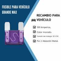 Banner - Fusible para vehiculo 100A 32V DC grande maxi violeta