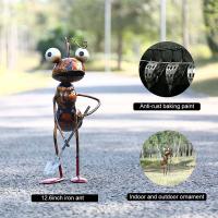 Estatua De Hormiga De Metal Para Jardín Y Decoración De Exteriores Estilo Retro Hecha a Mano Adorno Para Jardín O Casa Con Cuenco - details 3