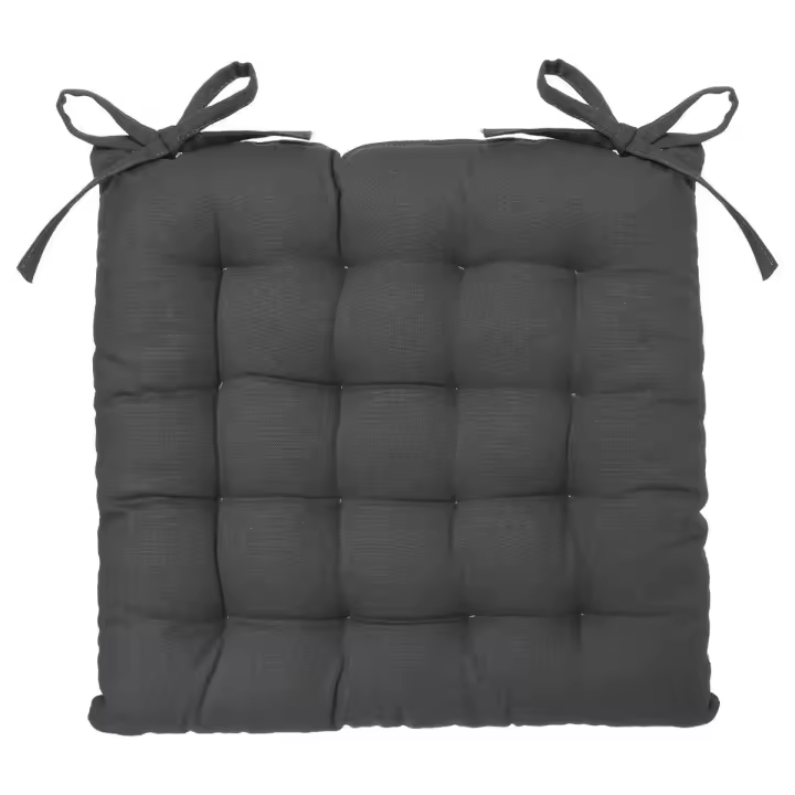 cojin para silla estilo galleta color gris oscuro 38x38cm - 1