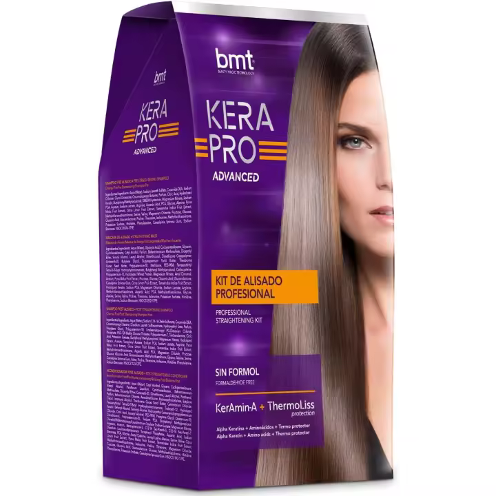 KATIVA BMT KERAPRO Advanced  Kit de Alisado Profesional  Keramin-A + ThermoLiss  Sin Formol  Mono uso 240 ml - 1
